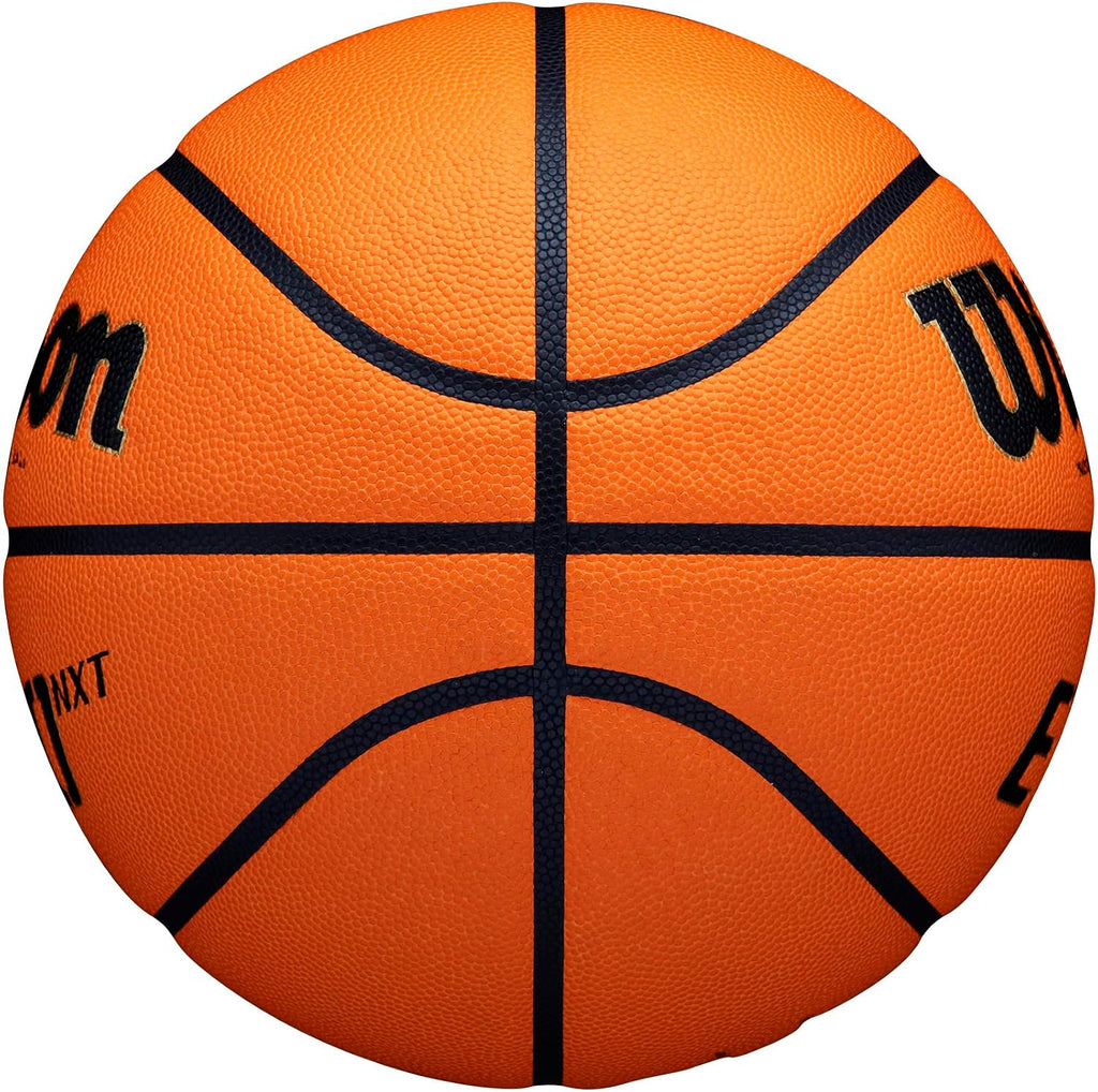 Wilson Basketball EVO NXT FIBA Game Ball, Mixed Leather, Ideal for Indoor, Size 7, Brown