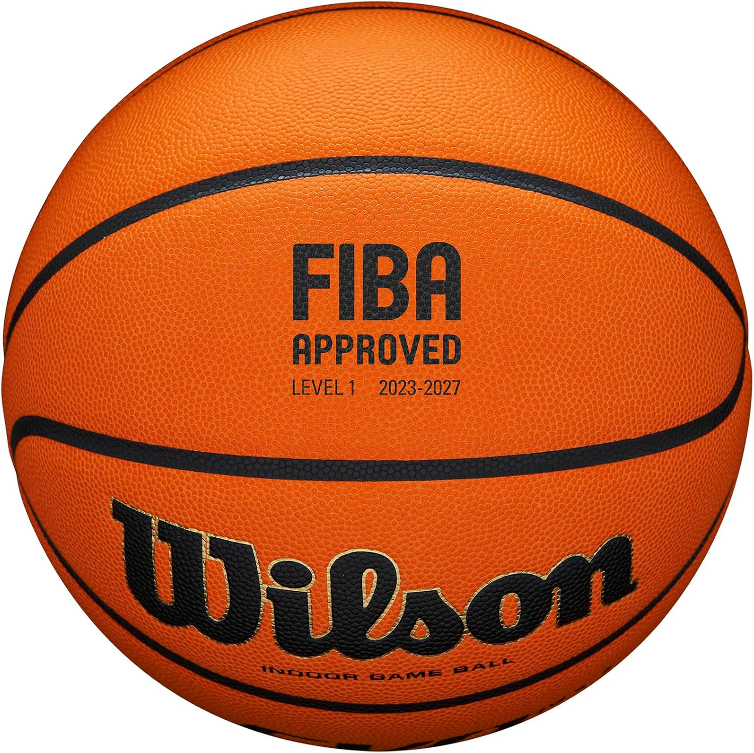 Wilson Basketball EVO NXT FIBA Game Ball, Mixed Leather, Ideal for Indoor, Size 7, Brown