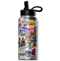 NBA All-Team Sticker Print Logo Insulated Water Bottle with Straw Lid and Handle